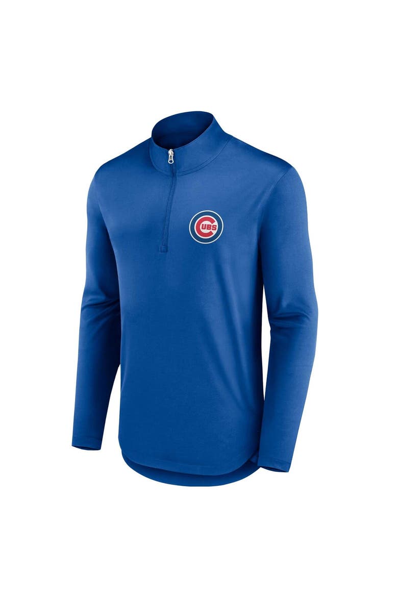 Men's Fanatics Branded Royal Chicago Cubs Quarterback Quarter-Zip Top, Alternate, color, Royal