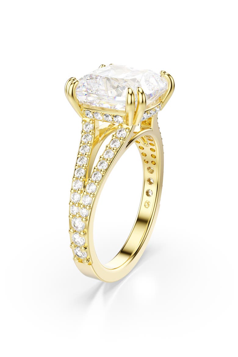 Stilla Crystal Cocktail Ring, Alternate, color, WHITE/ GOLD