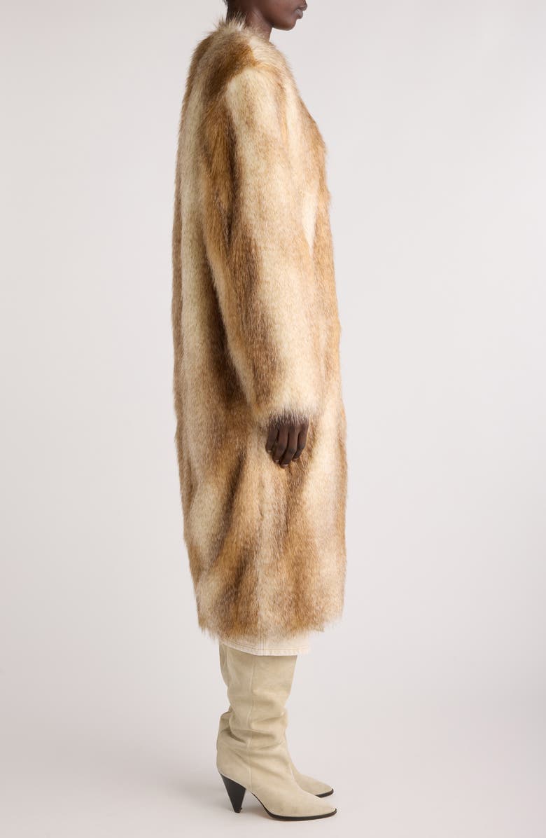Isabel Marant Alberta Faux Fur Coat, Alternate, color, 
