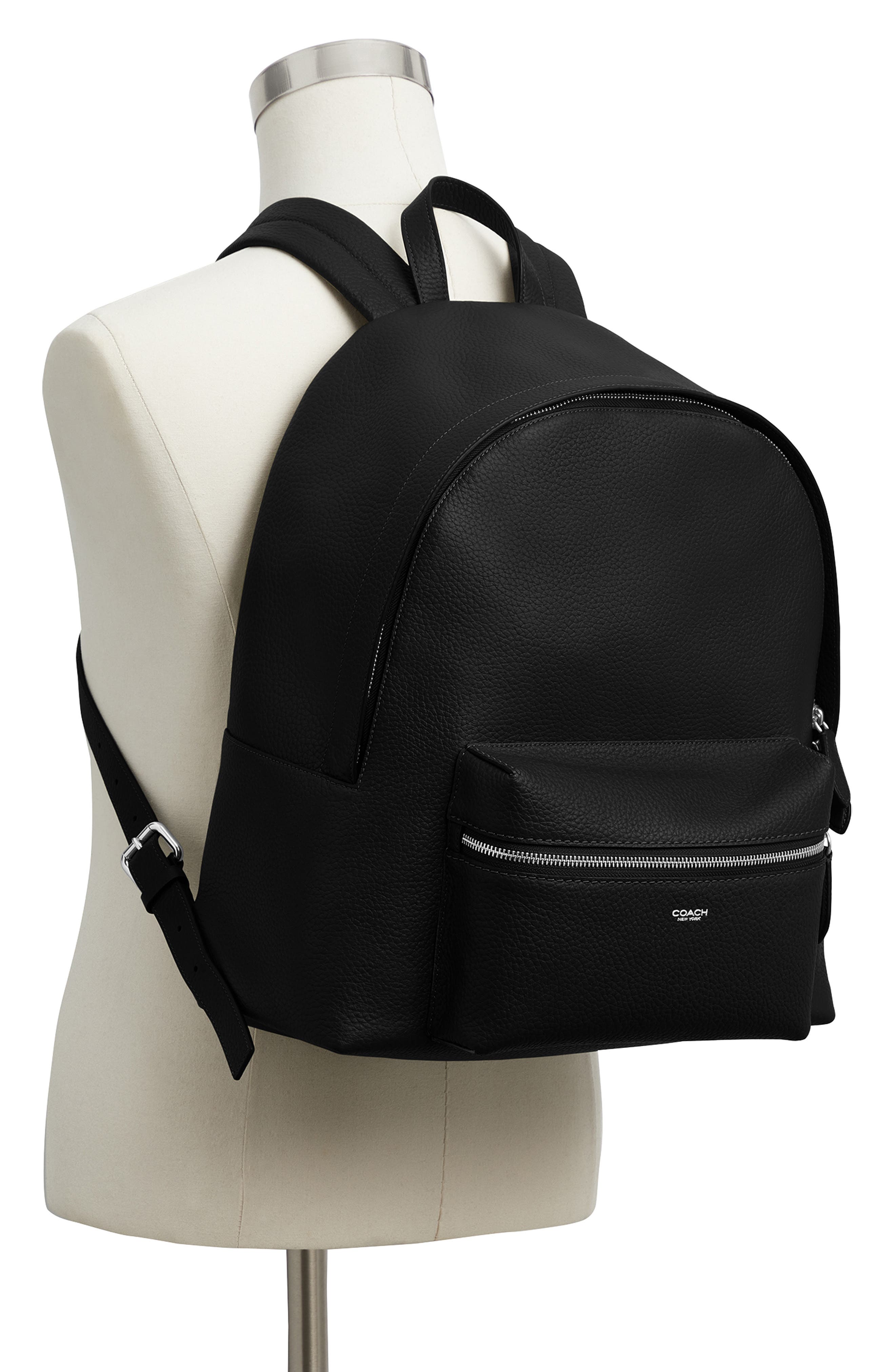 COACH Ridgewood Leather Backpack, Alternate, color, 