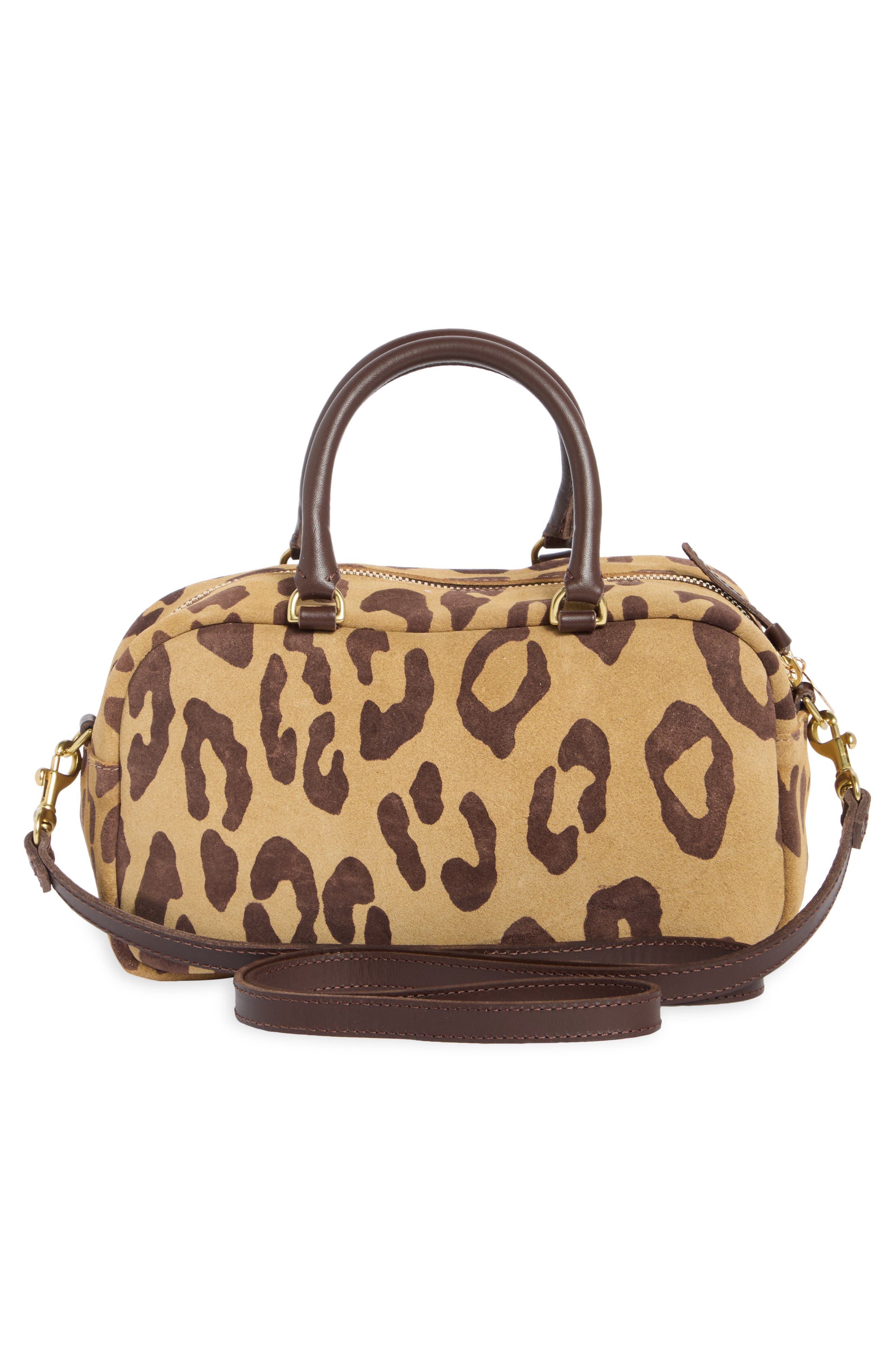 Clare V. Petite Claudine Suede Crossbody Bag, Alternate, color, Lark/ Brown