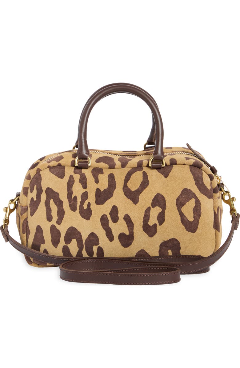 Clare V. Petite Claudine Suede Crossbody Bag, Alternate, color, Lark/ Brown