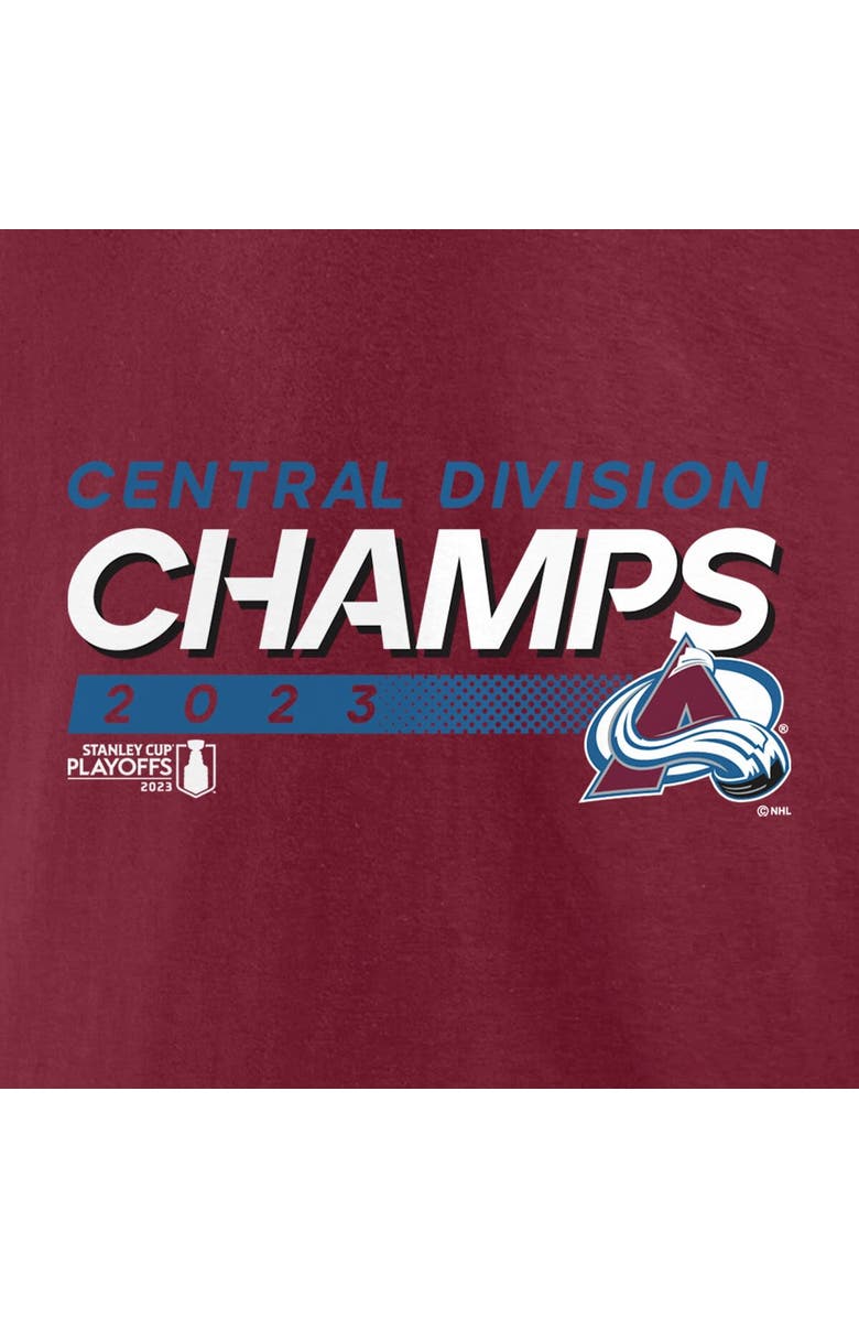 FANATICS Men's Fanatics Branded Burgundy Colorado Avalanche 2023 Central Division Champions T-Shirt, Alternate, color, 
