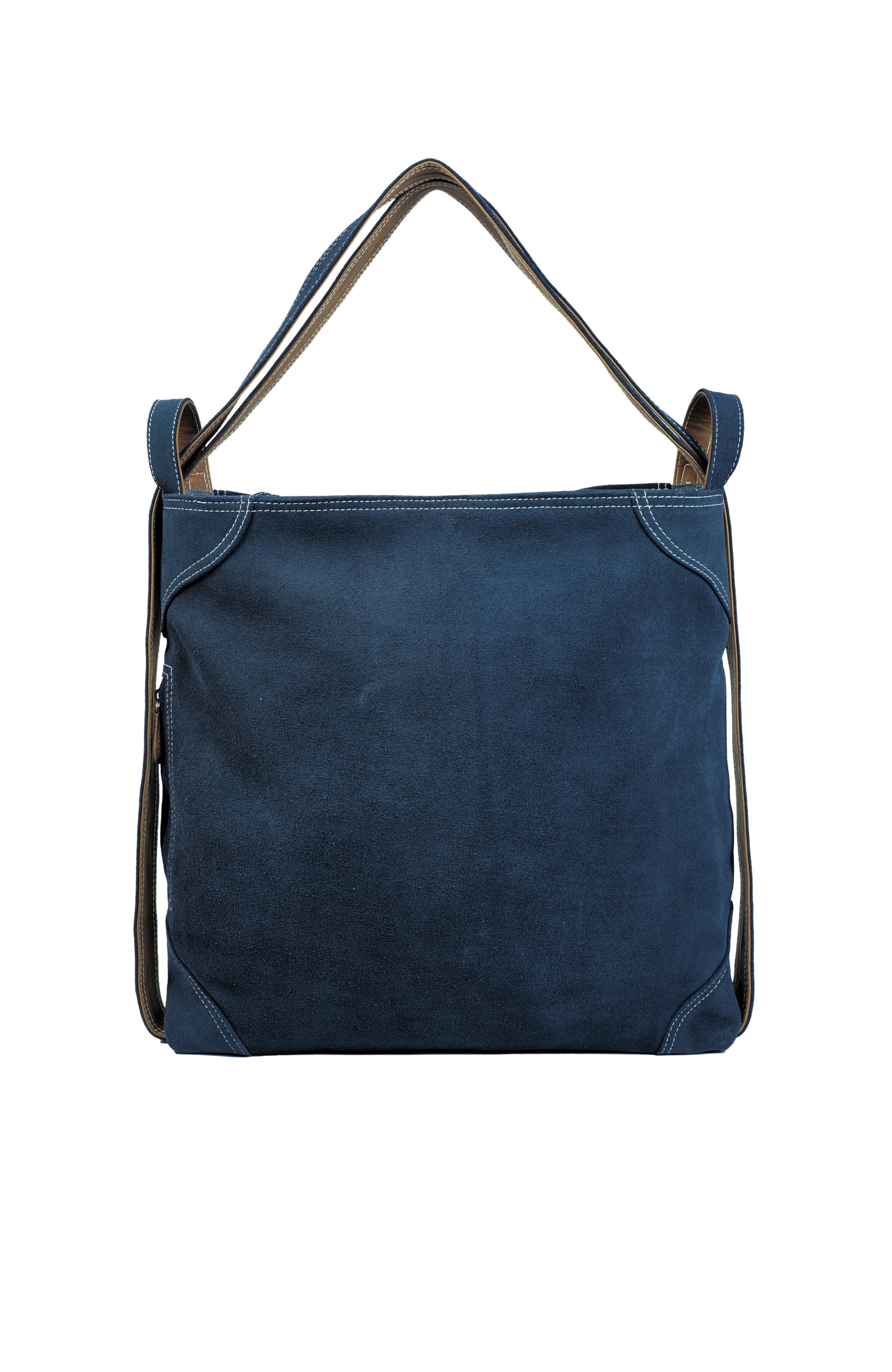 Woven Convertible Leather Tote to Backpack, Alternate, color, Blue