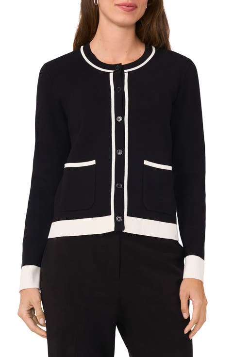 Contrast Trim Cardigan