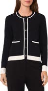 Halogen® Contrast Trim Cardigan