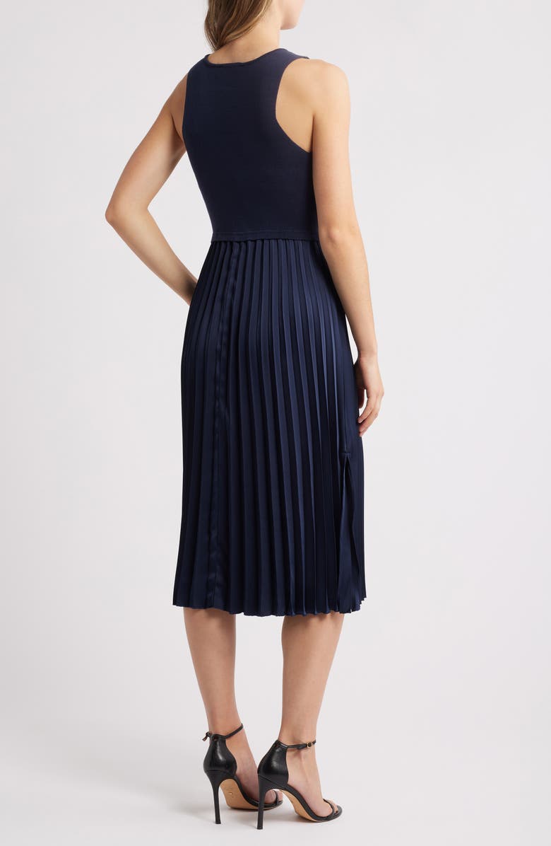 Sam Edelman Mixed Media Pleated Dress, Alternate, color, 