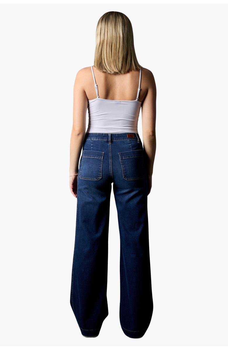 BLUE REVIVAL Selena Recycled Wide Leg Trouser, Alternate, color, 