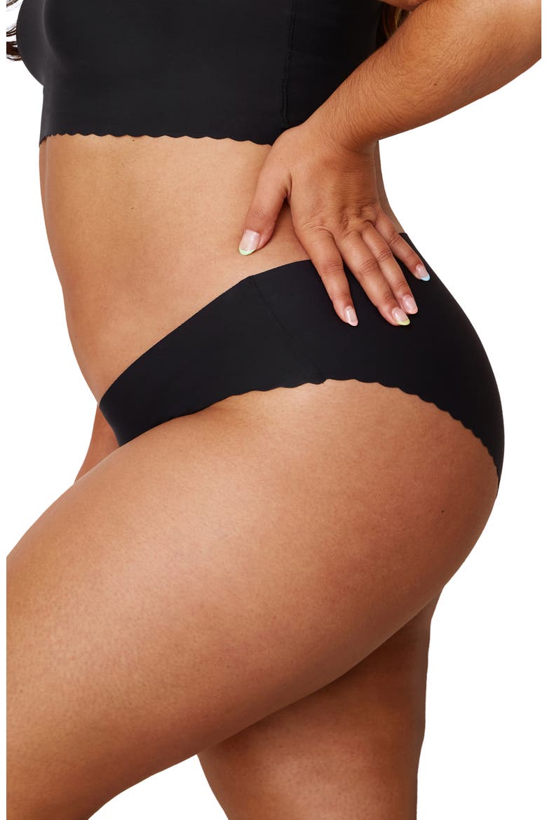 Period & Leak Resistant Everyday Super Light Absorbency Underwear, Alternate, color, BLACK