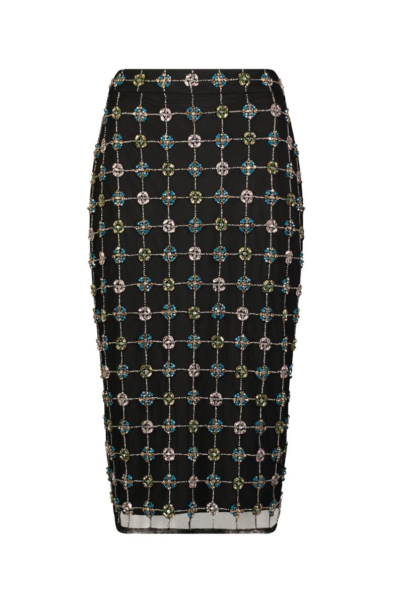 Mac Duggal Embellished Geometrical Skirt with Rhinestones, Alternate, color, 