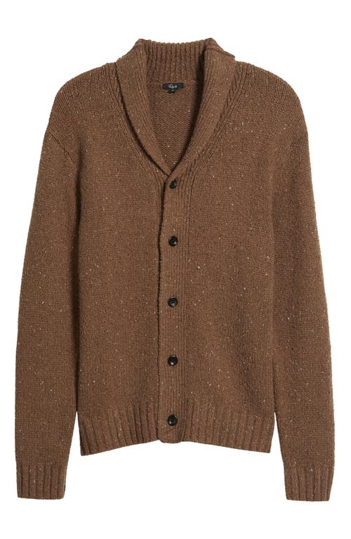 Rails Corden Neppy Shawl Collar Cardigan In Brown