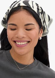 Clare V. Zebra Stripe Bandana Scarf
