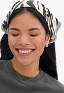 Clare V. Zebra Stripe Bandana Scarf