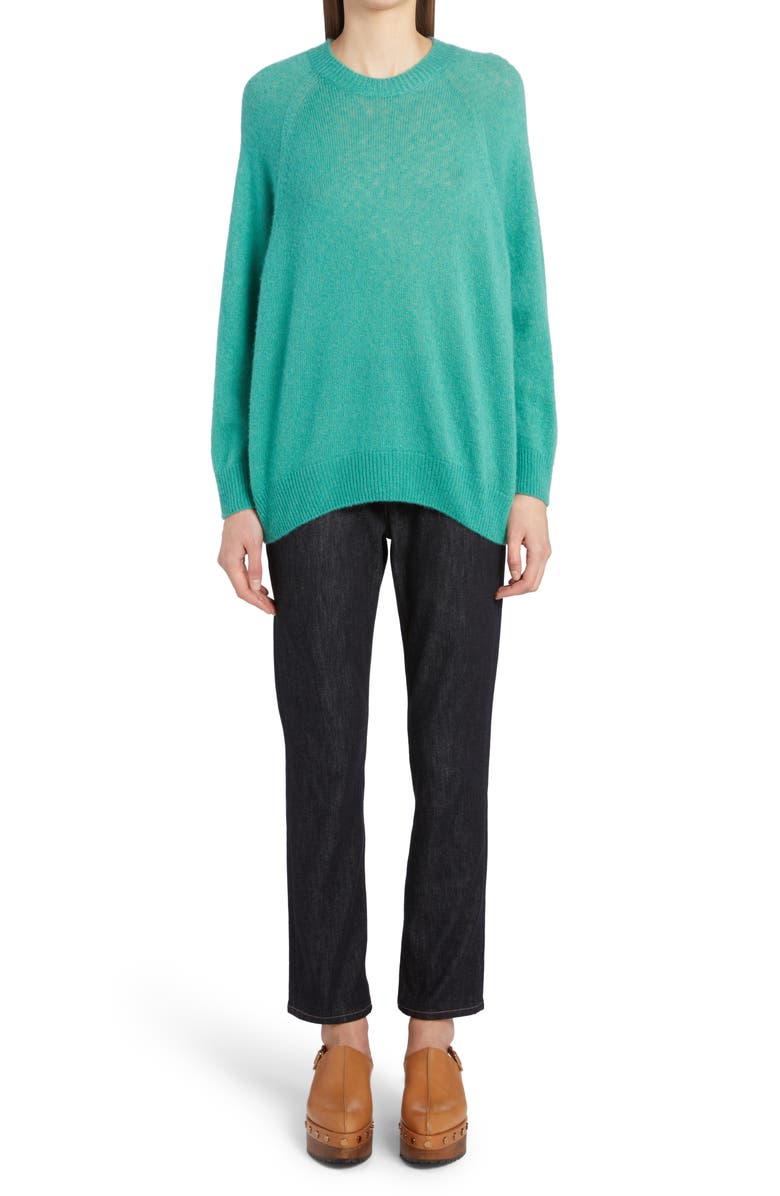 Agnona Relaxed Fit Cashmere & Silk Sweater, Alternate, color, 