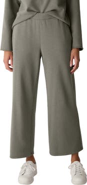 Eileen Fisher Wide Leg Organic Cotton Terry Pants