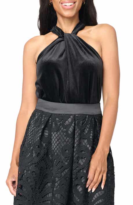 Velvet Halter Top