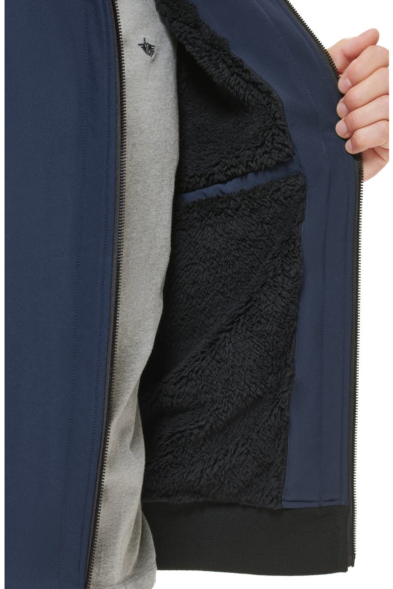 Softshell Faux Shearling Lined Hoodie, Alternate, color, NAVY