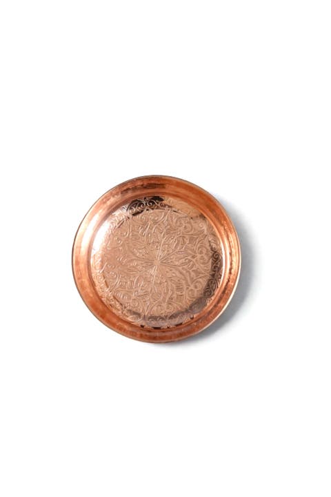 Vintage Inspired Copper Ring Dish Scroll