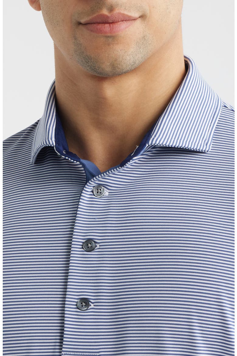 Saranac Stripe Performance Golf Polo, Alternate, color, ARCTIC/ FALCON