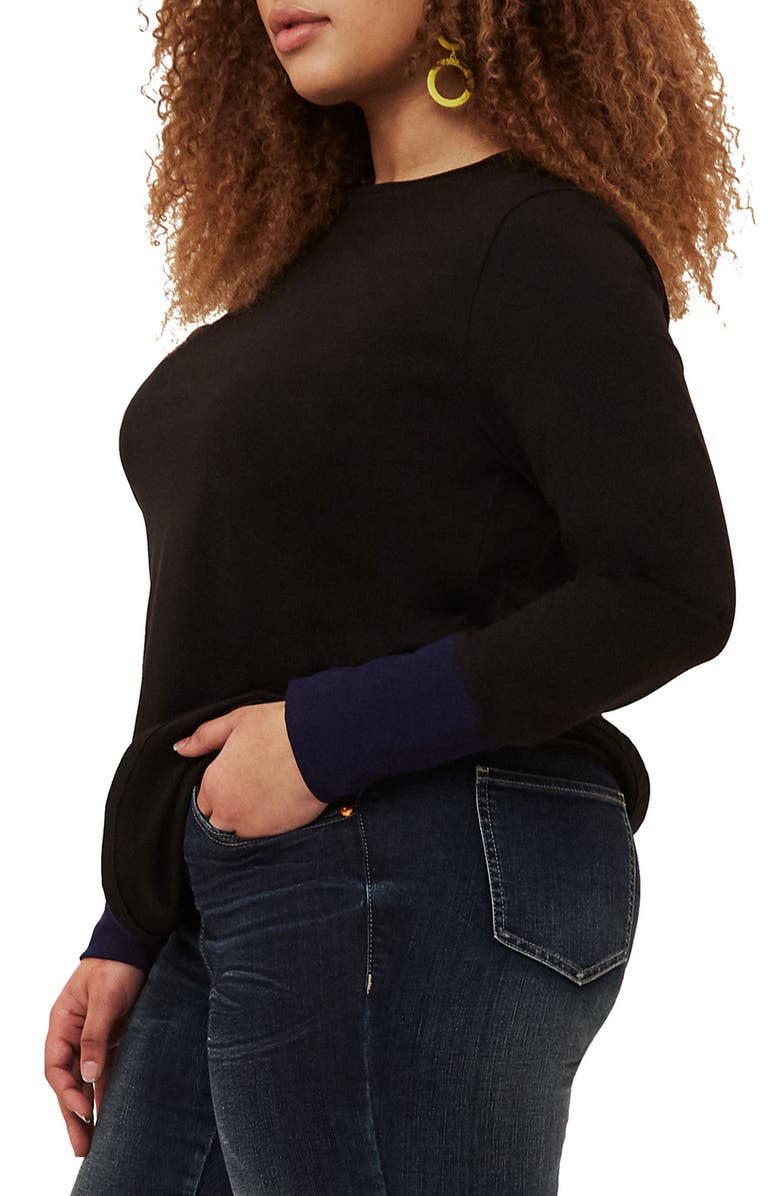 Universal Standard Rhine Colorblock Cuff Top, Alternate, color, 