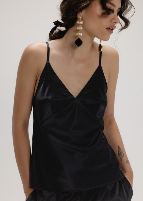 V-Neck Sleeveless Silk Blouse