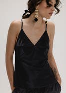 Alas V-Neck Sleeveless Silk Blouse