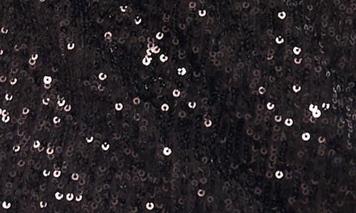 Vince Camuto Sequin Crossover Detail Sleeveless Top In Black
