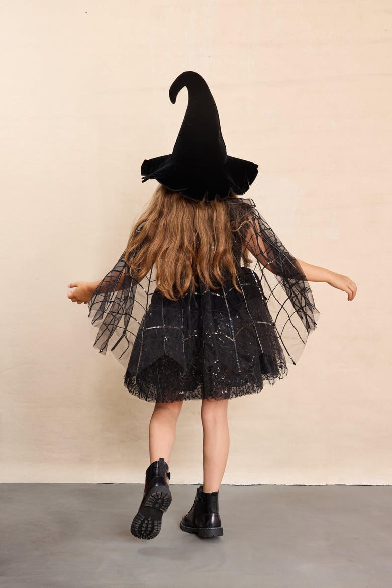 Spiderella Cape for Girls, Alternate, color, Black