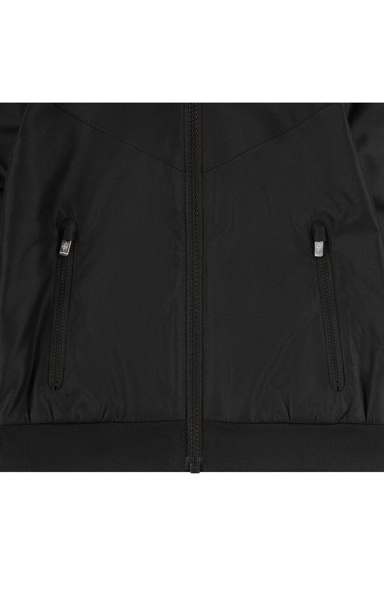 Nike Kids' Windrunner Water Resistant Hooded Jacket, Alternate, color, Black/ Wolf Grey