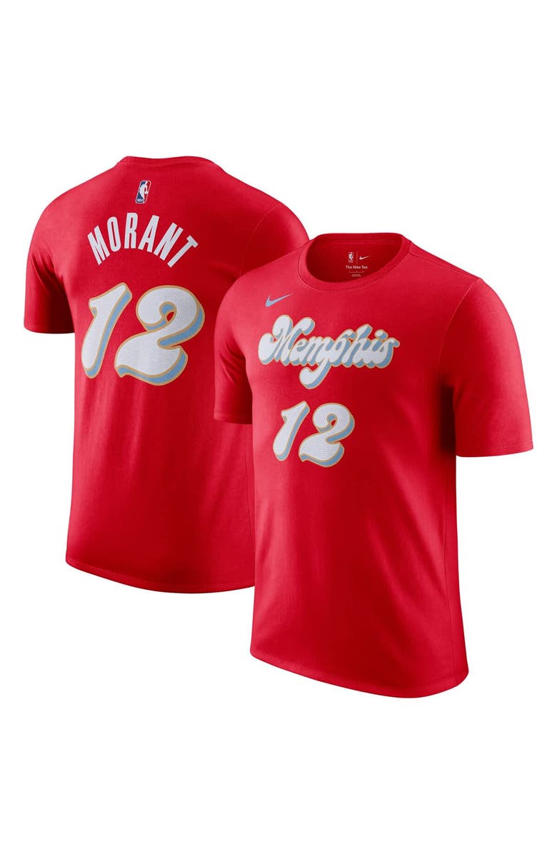 Nike Men's Nike Ja Morant Red Memphis Grizzlies 2024/25 City Edition Name & Number T-Shirt, Alternate, color, 