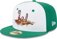 New Era Men's New Era White Worcester Red Sox Theme Nights 59FIFTY Fitted Hat