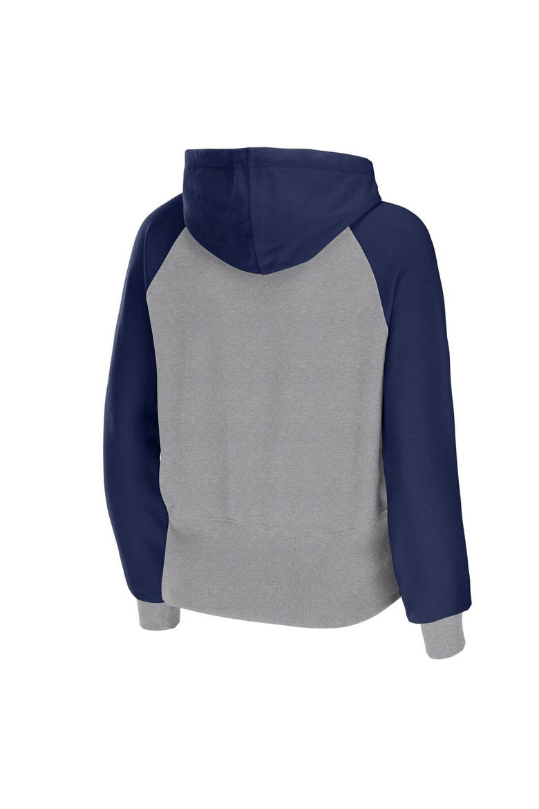 Women's WEAR by Erin Andrews Silver Dallas Cowboys Colorblock Lightweight Full-Zip Hoodie, Alternate, color, Gray