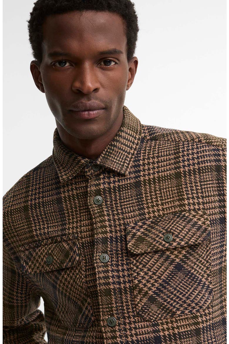Millom Relaxed Houndstooth Shirt, Alternate, color, OLIVE