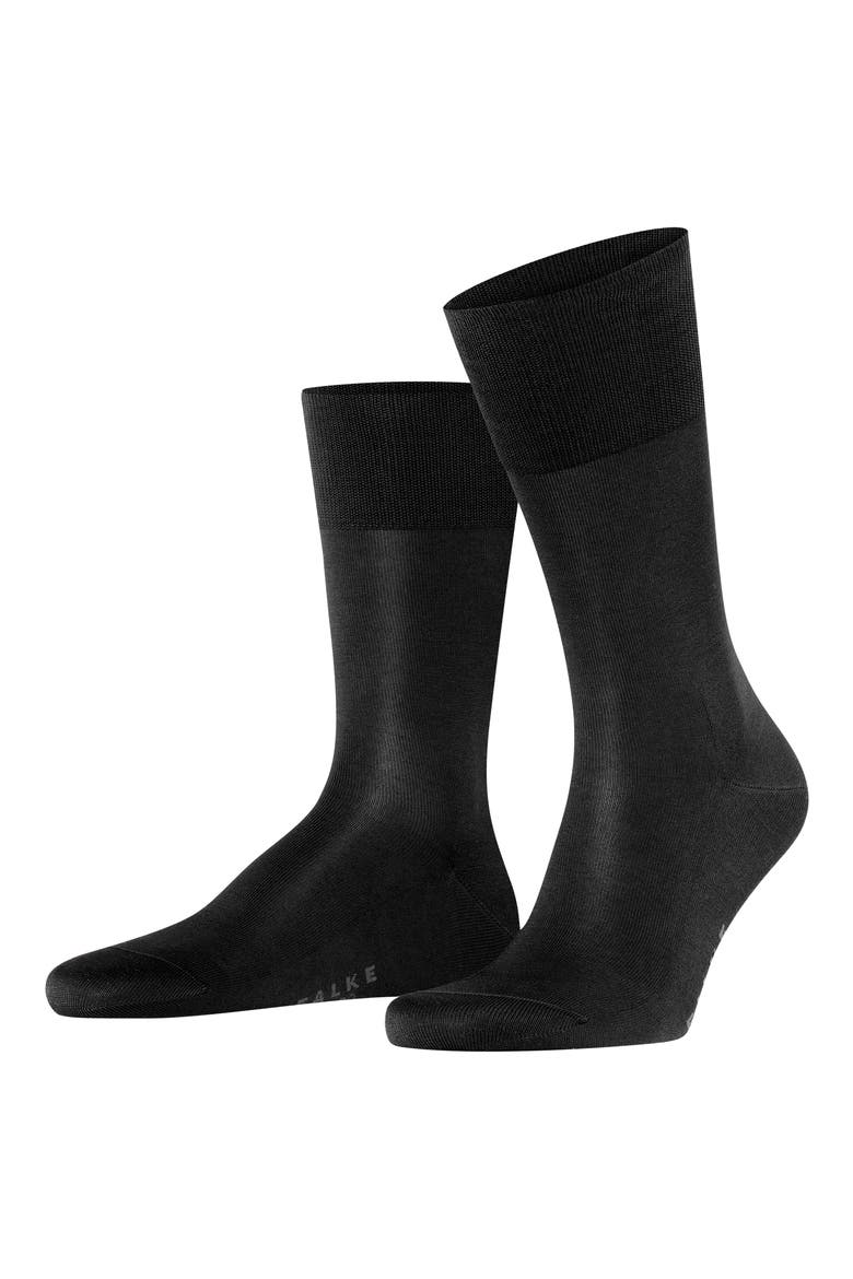 Tiago Organic Cotton Dress Socks, Alternate, color, BLACK
