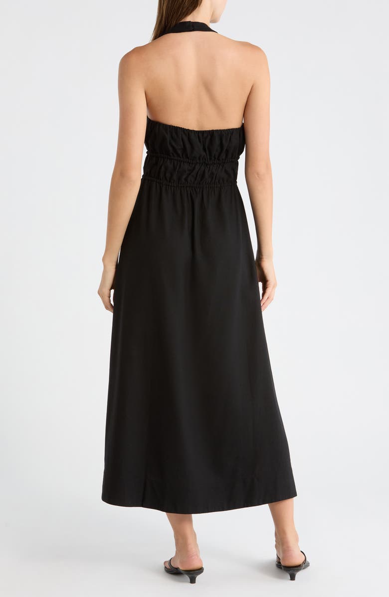 PAIGE Alysha Halter Midi Dress, Alternate, color, Black