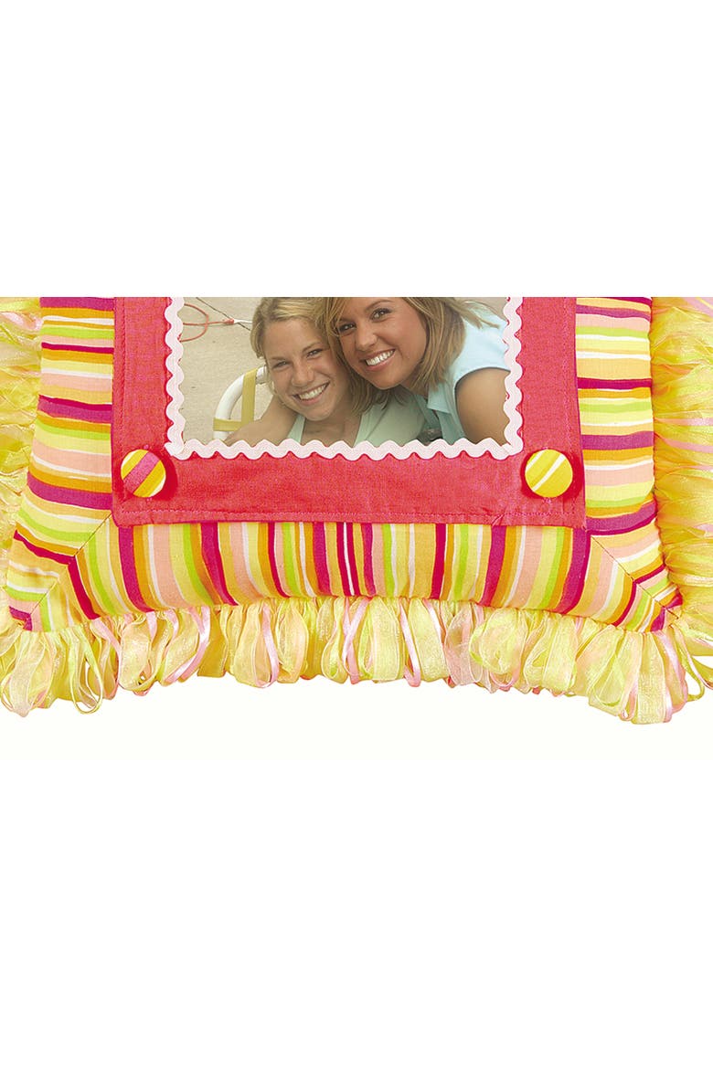 Sisters Picture Throw Pillow, 14" x 14", Alternate, color, Pink