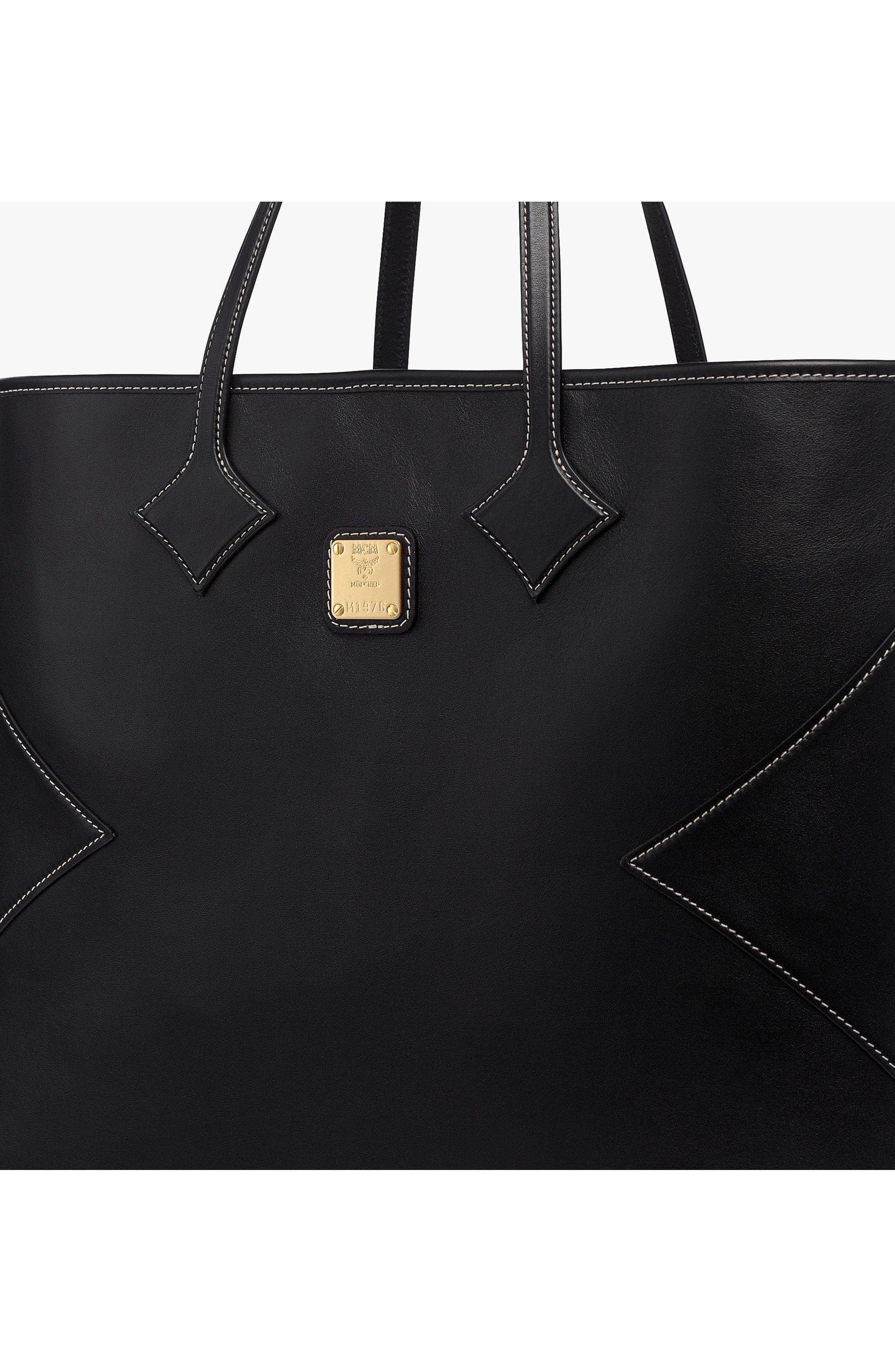 X-Large Dia Shopper in Calfskin, Alternate, color, Black