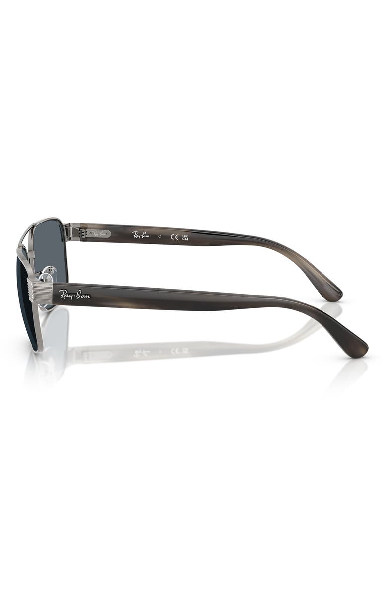 Ray-Ban 58mm Square Sunglasses, Alternate, color, Blue