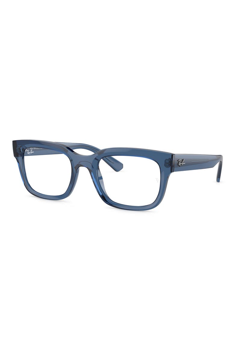 Chad 54mm Rectangular Optical Glasses, Alternate, color, DARK BLUE