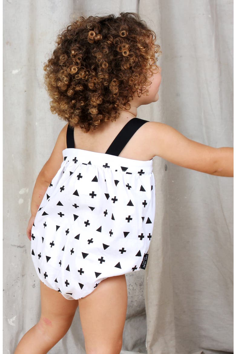 Graphic Print Balloon Bodysuit, Alternate, color, WHITE/ BLACK