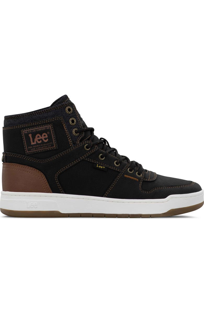 Lee Daybreaker High Top Sneaker, Alternate, color, Black/ British Tan