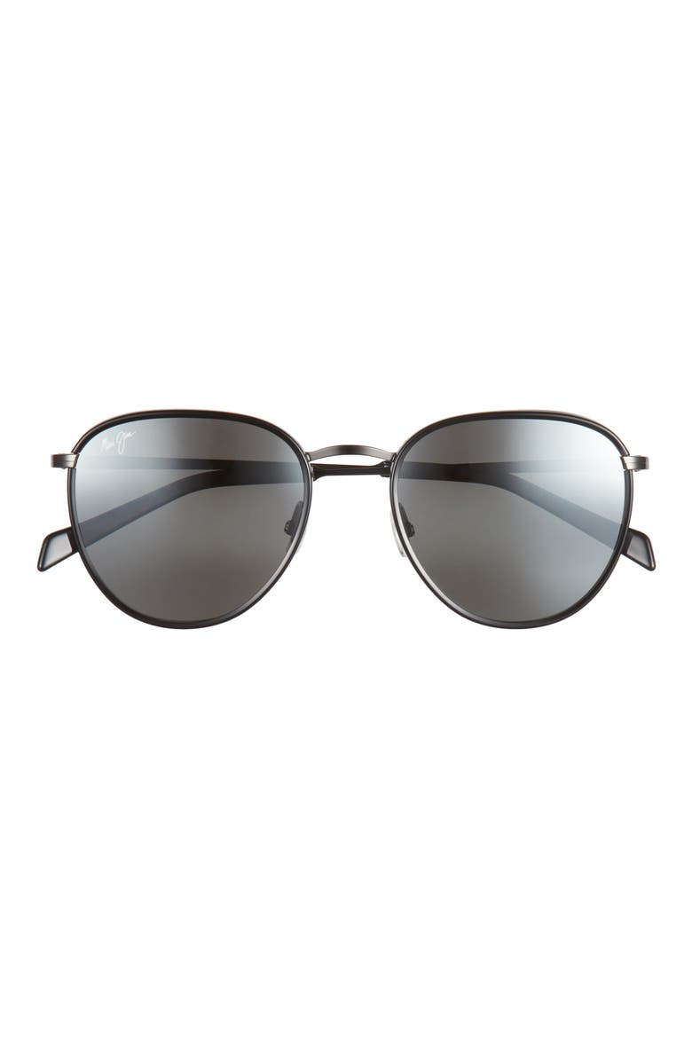 54mm Round Sunglasses, Main, color, BLACK GUNMETAL GREY