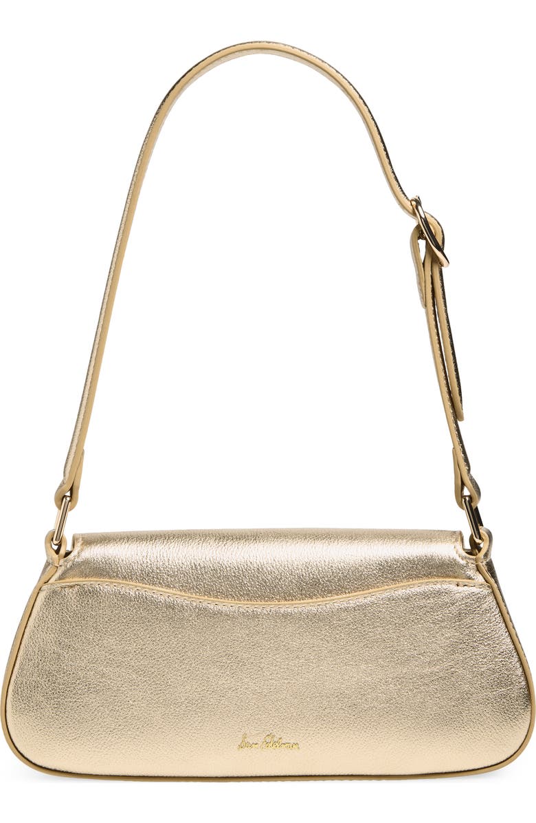 Sam Edelman Loraine Metallic Leather Shoulder Bag, Alternate, color, Gold