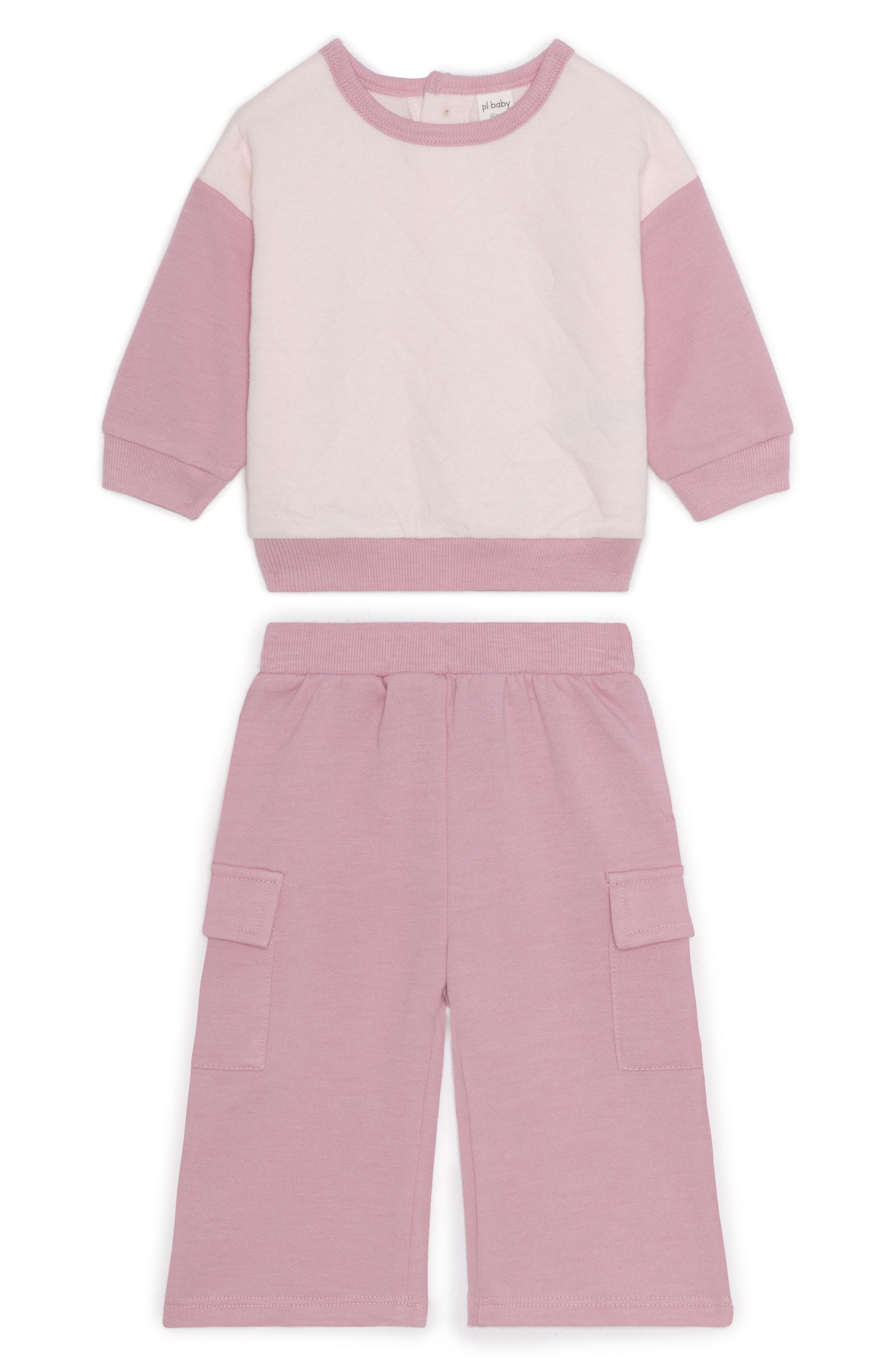 PL Baby by Petit Lem Quilted Fleece Sweatshirt & Sweatpants Set