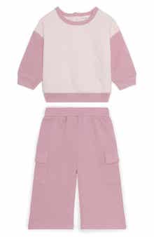 PL Baby by Petit Lem Quilted Fleece Sweatshirt & Sweatpants Set