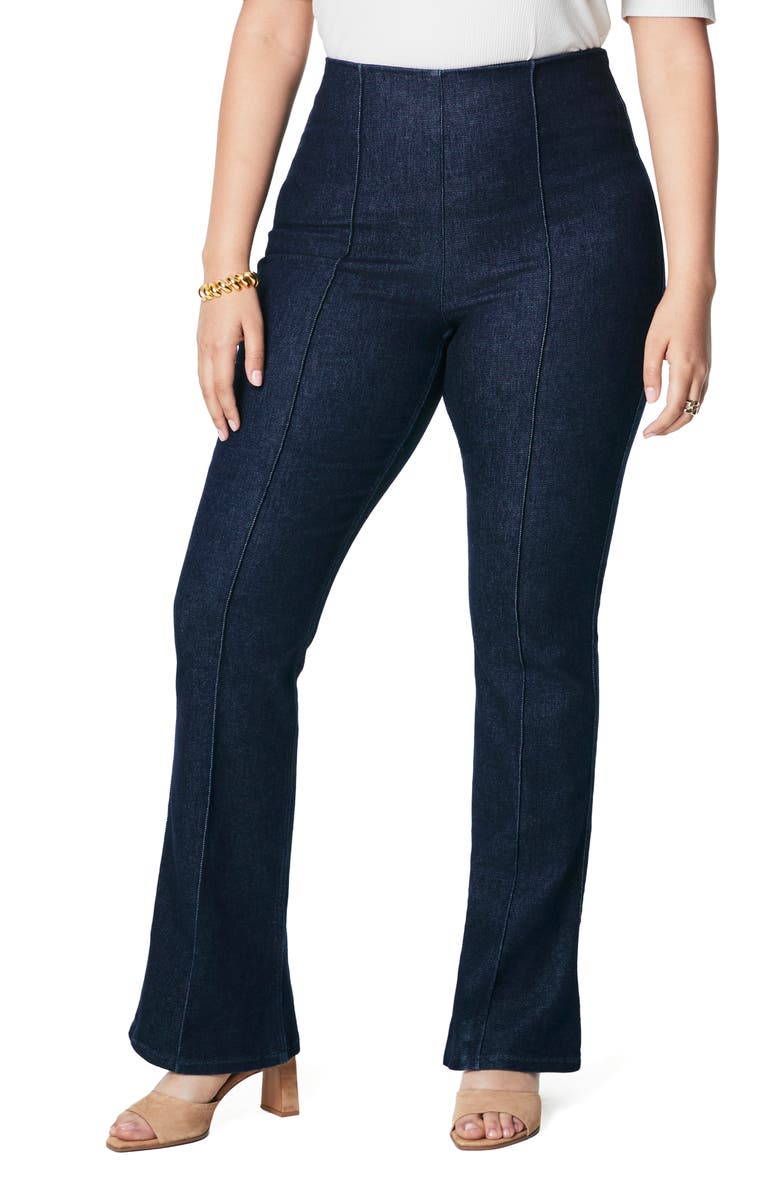 SPANX<sup>®</sup> SPANXshape<sup>™</sup> Everywhere High Rise Flare Jeans, Main, color, Raw Indigo Wash