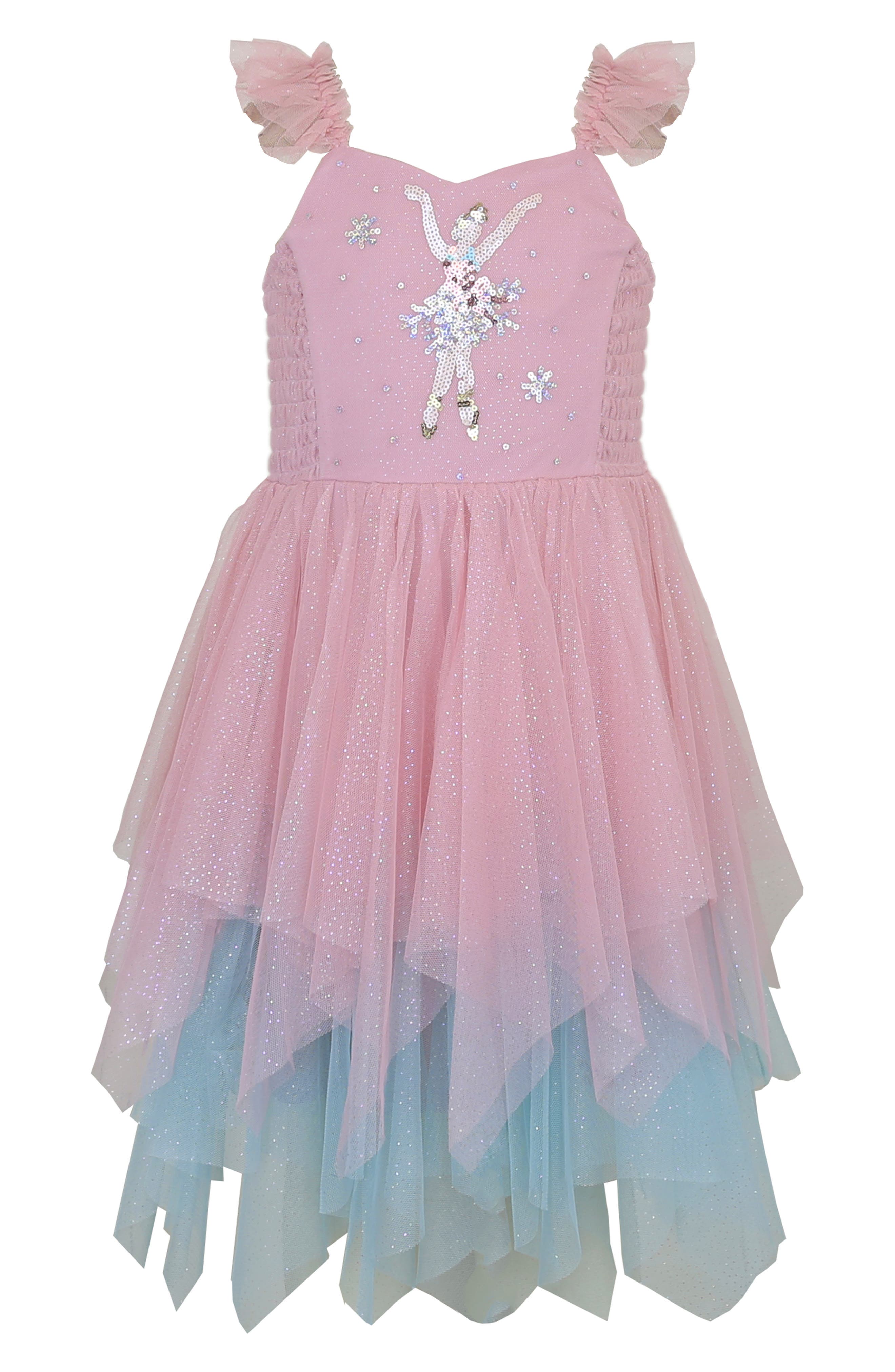 Zunie Kids' Ballerina Sequin Mesh Tutu Dress