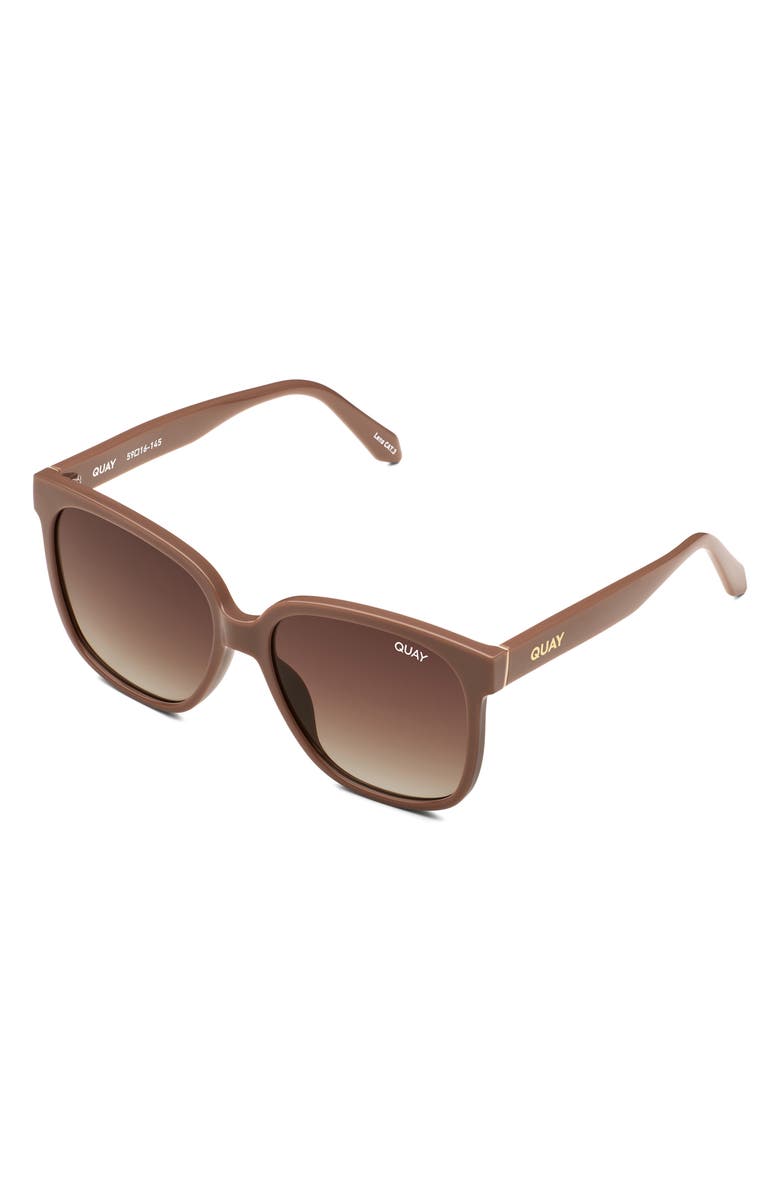 QUAY Wide Awake 59mm Square Sunglasses, Alternate, color, Oat/ Brown