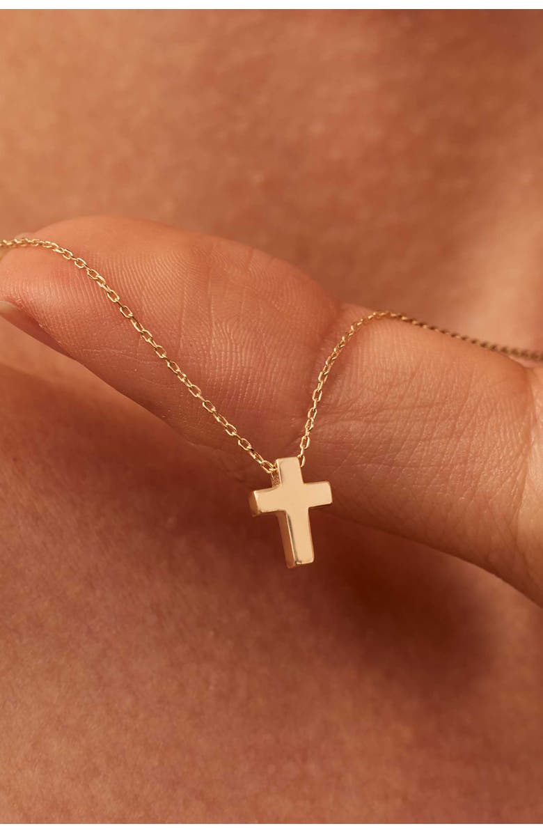 Oradina 14K Yellow Gold Crossroads Pendant Necklace, Alternate, color, Yellow Gold