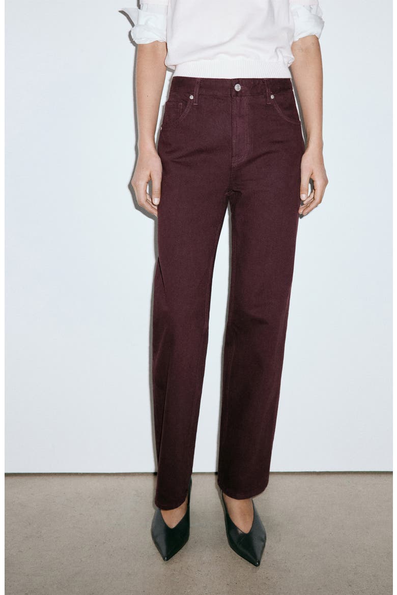 Miami Straight Leg Jeans, Alternate, color, WINE